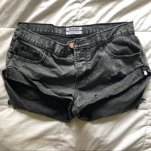 One Teaspoon black denim Bandit shorts